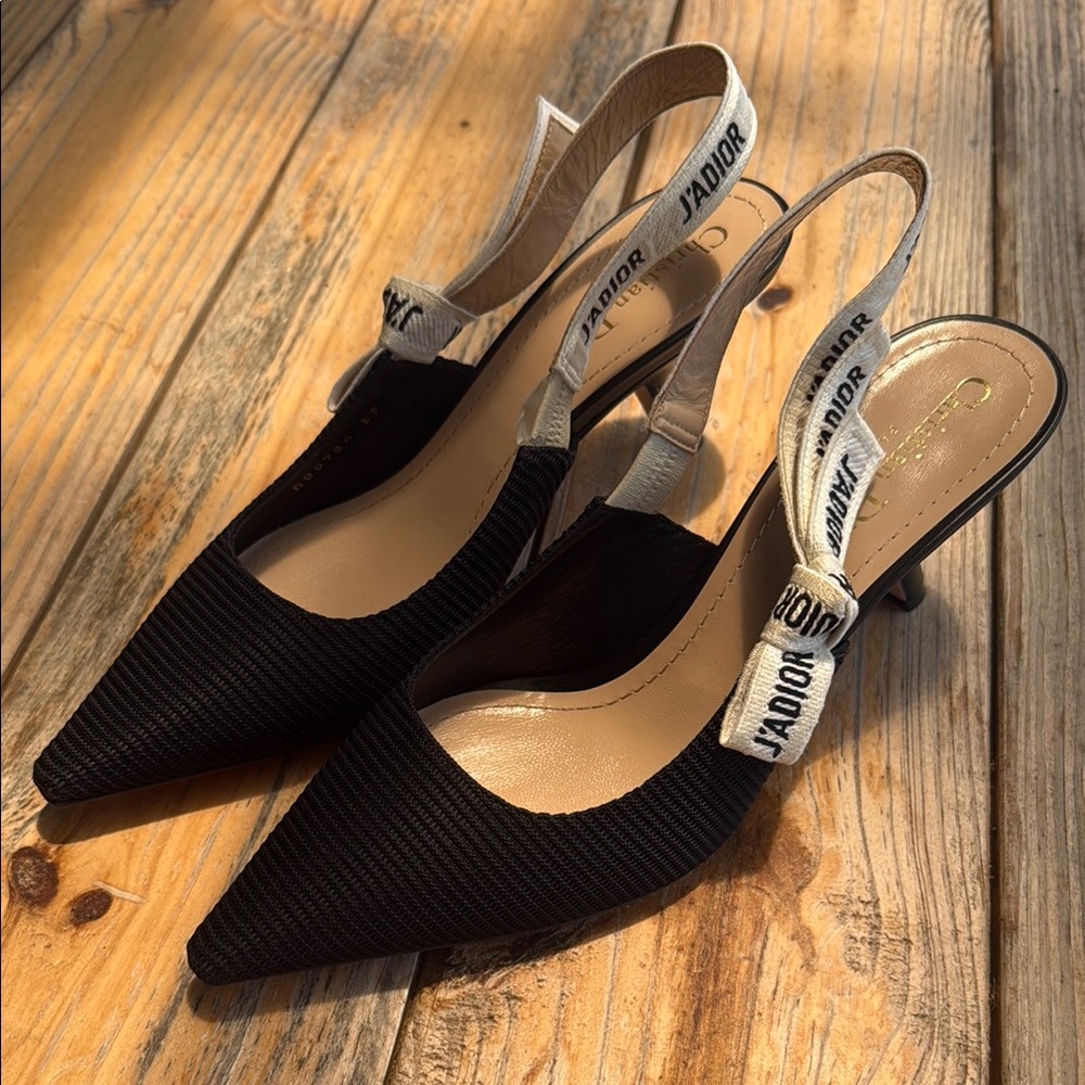 Dior Black Slingback Women's Shoes - Picture 7 of 12